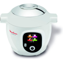 Moulinex Cookeo Plus Electric Multi Cooker, White, 6L/6P, 100 Recipes, 1 Year Warranty, Ce851127, Cookeo Plus