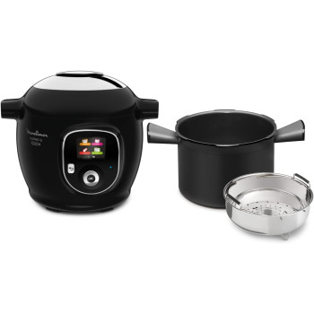 Moulinex Cookeo Plus Connect Smart, Electric Multicooker, 6 Litres, 100 Built-In Recipes, Bluetooth-Connected App, Black, 1220-1450 Watts, CE857827, 1 Year Warranty