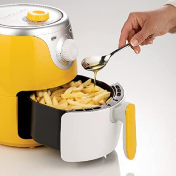 Ariete Air Fryer Mini 2.8L, 1000W, With 6 Programs For Baking And Frying, Non Stick Basket, 200 Degreec Temp, Dehydrate Function, 30 Minute Timer, Ideal For Meat, Fish And Vegetables - ART4622, 1 Year Warranty