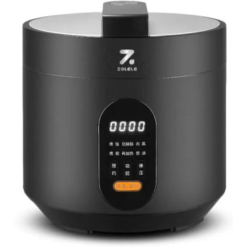 Zolele EP301 Multifunctional Electric Pressure Cooker Smart And Convenient 3L Capacity Timer Rice Cooker Digital Display With 10 Preset Cooking Functions, Keep Warm Function, Automatic Shut-Off, Black, 1 Year Warranty