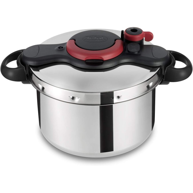Tefal Clipso Minute Easy 9 Litre Pressure Cooker, Stainless Steel, P4624966, 1 Year Warranty