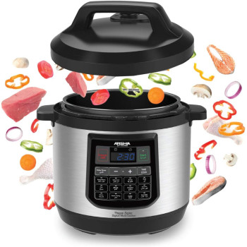 Arshia 8L Digital Pressure Cooker - Black - EP110, Min 1 Year Manufacturer Warranty