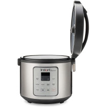 Instant Zest Rice And Grain Cooker 20 Cups Cooked (10 Cups Uncooked), 8 One Touch Smart Program, Non Stick Ceramic Inner Pot, Inp 140 5011 01 Gc, Black And Stainless Steel, 1 Year Warranty