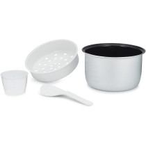 Instant Zest Rice And Grain Cooker 20 Cups Cooked (10 Cups Uncooked), 8 One Touch Smart Program, Non Stick Ceramic Inner Pot, Inp 140 5011 01 Gc, Black And Stainless Steel, 1 Year Warranty