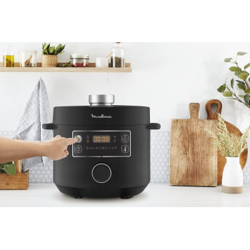 Moulinex Turbo Cuisine Electrical Pressure Cooker, 5 Litre, 915-1090W, Black, CE753827, 1 Year Warranty