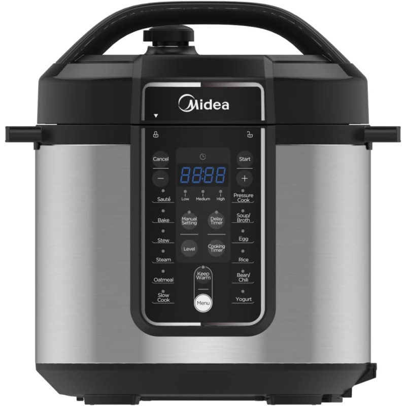 Midea 6L 13-In-1 Multifunctional Electric Pressure Cooker, 13 Smart Cooking Programs With LED Display And Indicator, Aluminum Inner Pot, Auto Keep Warm, The Family Meal Solution, MYCS6037WP, 1 Year Warranty