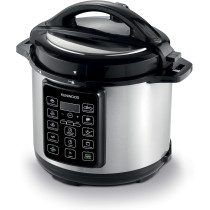Kenwood 14-In-1 Electric Pressure Cooker 6L 1000W Multifunctional Programmable Multicooker With Safety Feature, 14 Smart Cook Programs, Manual Function For Personalised Recipes PCM60, Black And Silver, 1 Year Warranty