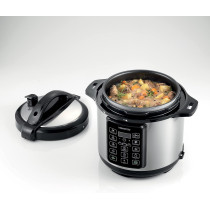 Kenwood 14-In-1 Electric Pressure Cooker 6L 1000W Multifunctional Programmable Multicooker With Safety Feature, 14 Smart Cook Programs, Manual Function For Personalised Recipes PCM60, Black And Silver, 1 Year Warranty