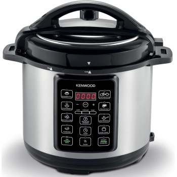 Kenwood 14-In-1 Electric Pressure Cooker 6L 1000W Multifunctional Programmable Multicooker With Safety Feature, 14 Smart Cook Programs, Manual Function For Personalised Recipes PCM60, Black And Silver, 1 Year Warranty