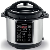 Kenwood 14-In-1 Electric Pressure Cooker 6L 1000W Multifunctional Programmable Multicooker With Safety Feature, 14 Smart Cook Programs, Manual Function For Personalised Recipes PCM60, Black And Silver, 1 Year Warranty