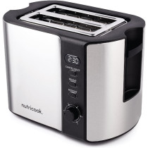 Nutricook Digital 2 Slice Toaster With Led Display, Stainless Steel Toaster With 2 Long And Extra Wide Slots, Silver, T102S, 2 Year Warranty