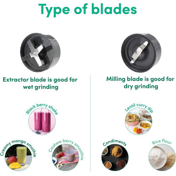 Nutribullet 600 Watts, 9 Pc Accessories,, Multi-Function High Speed Blender, Mixer System With Nutrient Extractor, Smoothie Maker, Grey, NBR-1212M, 1-Year Limited Warranty