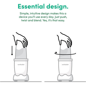 Nutribullet 600 Watts, 9 Pc Accessories,, Multi-Function High Speed Blender, Mixer System With Nutrient Extractor, Smoothie Maker, Grey, NBR-1212M, 1-Year Limited Warranty