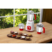 Russell Hobbs 3-In-1 Mixer Grinder Power 550W Multifunctional Grinder With St. Steel Jars And Blades-3 Speed, Safety Twist Lock-Perfect For Dry And Wet Fine Grinding, Mixing And Juicing -MG42504, White, 1 Year Warranty