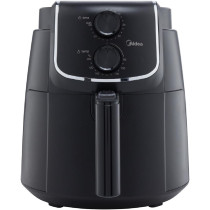 Midea 4.7L XL Air Fryer 1500W With Dual Cyclone Rapid Hot Technology For Frying, Grilling, Broiling, Roasting, Baking, Toasting, Timer Up To 60 Minutes And Temperature Control Up To 200 Degreec - MFTN40D2, 1 Year Warranty