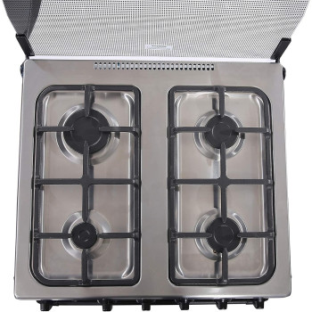 Midea 60 X 60 Cm, 4 Burners Gas Cooker - Stainless Steel - BME62058-FFD, 1 Year Warranty