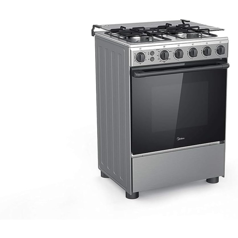 Midea 60 X 60 Cm, 4 Burners Gas Cooker - Stainless Steel - BME62058-FFD, 1 Year Warranty
