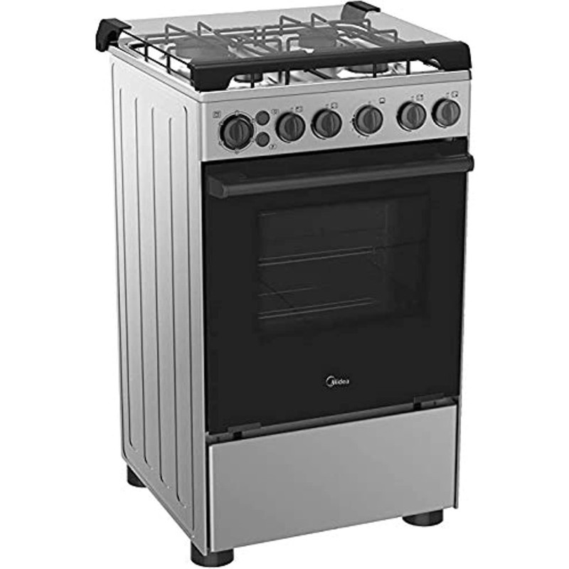 Midea 4 Burners Gas Cooker With Cast Iron Pan Support 40 Litres BME55007FFD, Min 1 Year Manufacturer Warranty