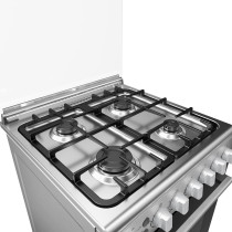 Midea 60X60Cm Freestanding Cooker With Convection Fan, Full Gas Cooking Range With 4 Burners, Automatic Ignition And Full Safety, Cast Iron Pan Support, Double Knob For Grill And Oven Control, EME6060-C, 1 Year Warranty