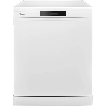 Midea Freestanding Dishwasher, 14 Place Settings, 6 Auto Programs, Silent And High Energy Efficient, Half Load Function, Rapid Wash, Child Lock, Off-Peak Wash, 70 Degree Intensive Wash, White, WQP147605V-W, 1 Year Warranty