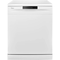 Midea Freestanding Dishwasher, 14 Place Settings, 6 Auto Programs, Silent And High Energy Efficient, Half Load Function, Rapid Wash, Child Lock, Off-Peak Wash, 70 Degree Intensive Wash, White, WQP147605V-W, 1 Year Warranty