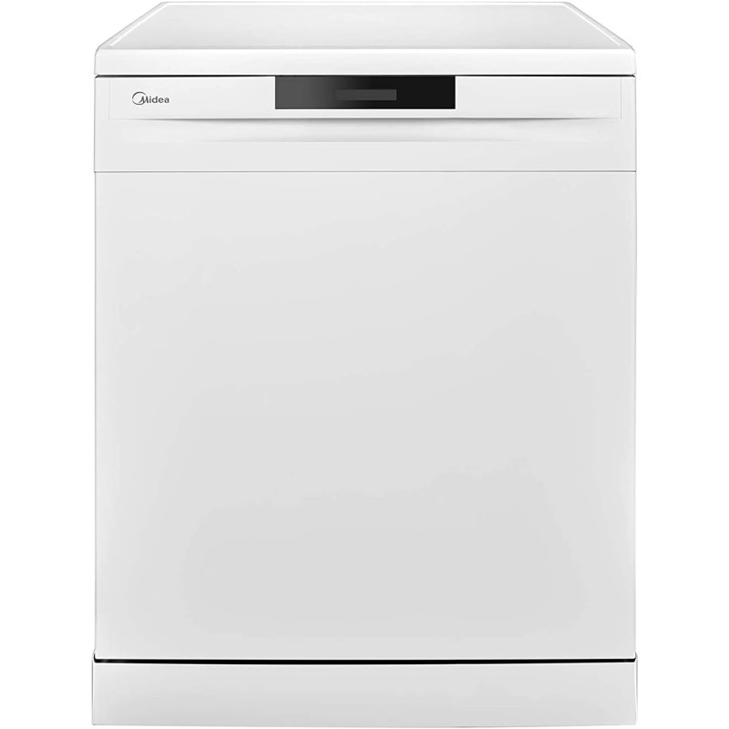 Midea Freestanding Dishwasher, 14 Place Settings, 6 Auto Programs, Silent And High Energy Efficient, Half Load Function, Rapid Wash, Child Lock, Off-Peak Wash, 70 Degree Intensive Wash, White, WQP147605V-W, 1 Year Warranty
