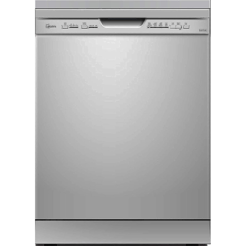 Midea Freestanding Dishwasher, 12 Place Settings, 5 Auto Programs, Inverter Quattro, Silent And High Energy Efficient, Half Load Function, Rapid Wash, Child Lock, Hygiene, 70 Degree Intensive Wash, WQP125203S, 1 Year Warranty