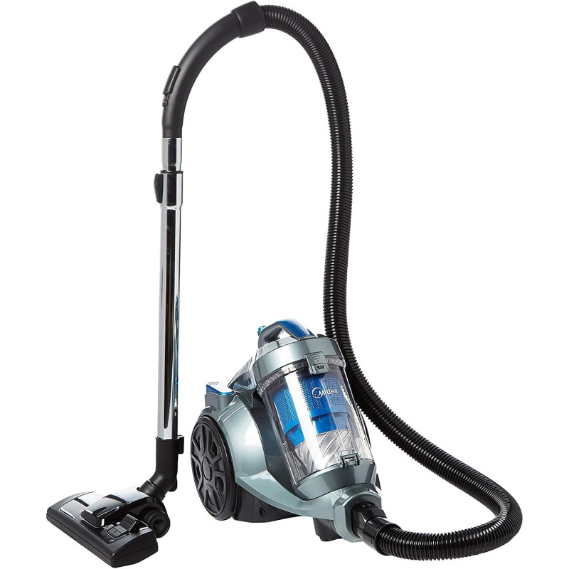 Midea 2200W Powerful Bagless Canister Vacuum Cleaner With 5M Cord Length, 3L Large Dust Capacity, High Suction Power And Cleanable Hepa Filter, Multi Surface Cleaning, Best For Home And Office, Vcm40A16L, 1 Year Warranty