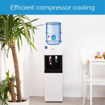 Midea Water Dispenser, Top Loading, 3-Taps Equipped With Hot Cold And Ambient Temperature, Floor Standing, Child Safety Lock, Ice Cold Technology, Best For Home, Kitchen And Office, White, Yl1675S-W, 1 Year Warranty