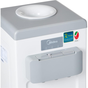 Midea Water Dispenser, Top Loading, 3-Taps Equipped With Hot Cold And Ambient Temperature, Floor Standing, Child Safety Lock For Faucet, Best Home, Office And Pantry, White, Yl1917S-Ae, 1 Year Warranty