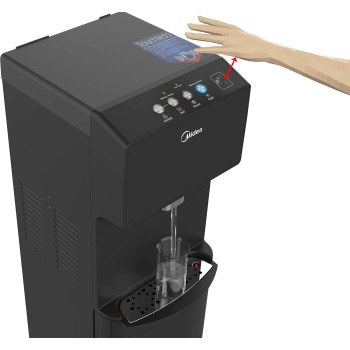 Midea Water Dispenser, Bottom Loading, Hot Cold And Ambient Temperature, Touchless Function For Cold Water, Floor Standing, Child Safety Lock, Best For Home, Kitchen, Office And Pantry, Black Yl1844S-Ir, 1 Year Warranty