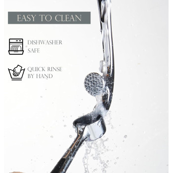 Kitessensu Premium Garlic Press, Garlic Mincer Set With Silicone Roller Peeler & Cleaning Brush, Easy To Squeeze And Clean, Rust Proof & Dishwasher Safe, Professional Efficient Ginger Crusher, 1 Year Warranty