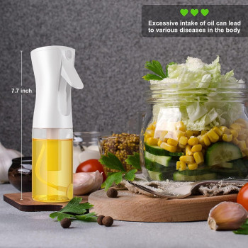 CZDIDEXI Oil Sprayer For Cooking, 200ml Olive Oil Sprayer Mister, Olive Oil Spray Bottle, Kitchen Gadgets Accessories For Air Fryer, Canola Oil Spritzer, Widely Used For Salad Making, Baking, Frying, BBQ, 1 Year Warranty