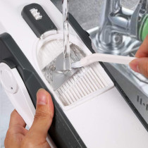 Once For All Adjustable Mandoline Slicer Safe Vegetable Slicer By Once For All Food Chopper Vegetable Cutter Quick Dicer Fruit French Fry Julienne, 1 Year Warranty