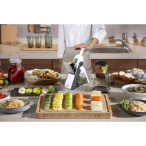 Once For All Adjustable Mandoline Slicer Safe Vegetable Slicer By Once For All Food Chopper Vegetable Cutter Quick Dicer Fruit French Fry Julienne, 1 Year Warranty
