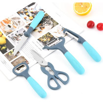 WinCheer Peeler And Cutter Tools Set Of 6, Swivel Vegetable Kitchen Gadgets With Holder Multifunction Utensils Set, Include Peeler Fruit Knife Slicer Kitchen Scissor Bottle Opener And Stand Storage Base, 1 Year Warranty