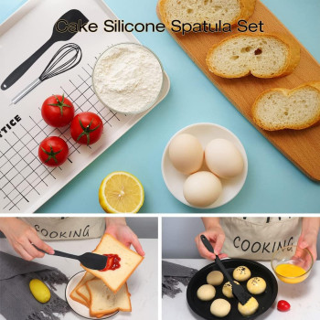 Wolii Silicone Utensil Set-5 Piece Wolii Silicone Cooking Utensils-Nonstick Kitchen Utensils With Spatula,Kitchen Gadgets Cookware Sets-Great Kitchen Tool Sets For Baking Dessert And Mixing, 1 Year Warranty
