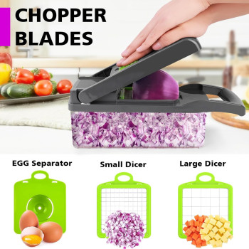 Maipor Vegetable Chopper (Grey), 1 Year Warranty