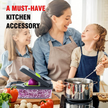 Maipor Vegetable Chopper (Grey), 1 Year Warranty