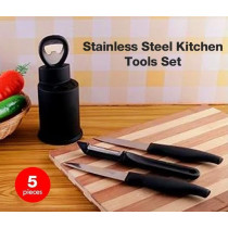 Professional Kitchen 5-In-1 Knife Set With Versatile Peeler And Bottle Opener, Space-Saving Lightweight Box Knife Set, Detachable For Easy Cleaning, Sharp Knives For Every Task, 1 Year Warranty