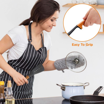 Wivio 12 Pcs Silicone Kitchen Cooking Utensils Set, Heat-Resistant Utensil Including 5 Plus Measuring Spoons With Premium Handles For Cooking And Baking, Non-Stick Spatula Kitchen Cookware Set, 1 Year Warranty