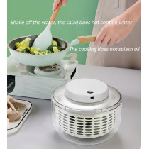 XVersion 6L Automatic Large Salad Spinner, Vegetable And Fruit Multifunction Spinner Lettuce Salad Spinners And Dryer, Non-Slip Base Design Kitchen Tools, 1 Year Warranty