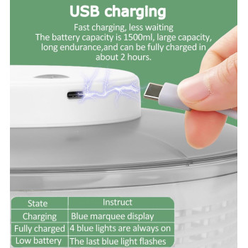 XVersion 6L Automatic Large Salad Spinner, Vegetable And Fruit Multifunction Spinner Lettuce Salad Spinners And Dryer, Non-Slip Base Design Kitchen Tools, 1 Year Warranty