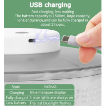 XVersion 6L Automatic Large Salad Spinner, Vegetable And Fruit Multifunction Spinner Lettuce Salad Spinners And Dryer, Non-Slip Base Design Kitchen Tools, 1 Year Warranty