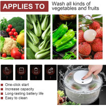 XVersion 6L Automatic Large Salad Spinner, Vegetable And Fruit Multifunction Spinner Lettuce Salad Spinners And Dryer, Non-Slip Base Design Kitchen Tools, 1 Year Warranty