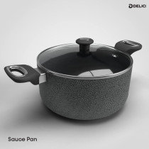 Delici ACS10HE 10 Pcs Nonstick Granite Cookware Set With 5 Layer Super Coating, Medium, 1 Year Warranty