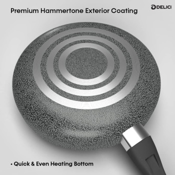 Delici ACS10HE 10 Pcs Nonstick Granite Cookware Set With 5 Layer Super Coating, Medium, 1 Year Warranty
