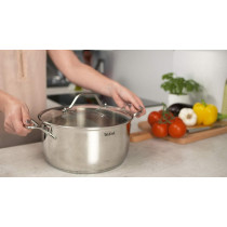 Tefal Induction Pots And Pan Set, Silver, 8 Pcs, B864S874, 1 Year Warranty