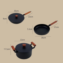 TDOO Healthy Nonstick Cookware Sets, Pots And Pans Set, Pots And Pans Set Nonstick, Non Stick Cooking Set, Integrated Casting With Native Iron, W/Frying Pans & Saucepans (PFOS, PFOA Free), 1 Year Warranty