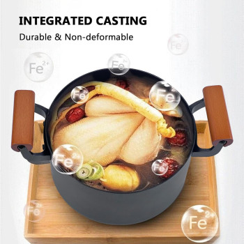 TDOO Healthy Nonstick Cookware Sets, Pots And Pans Set, Pots And Pans Set Nonstick, Non Stick Cooking Set, Integrated Casting With Native Iron, W/Frying Pans & Saucepans (PFOS, PFOA Free), 1 Year Warranty